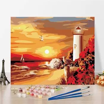 DIY картина по номерам искусство украшения дома ремесла цифровая живопись маслом хобби живопись по номерам 40x50cm no frame