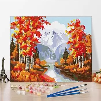 DIY Картина по номерам Ремесла Числа Живопись Хобби Украшение дома Цифровая живопись маслом Искусство 40x50cm no frame