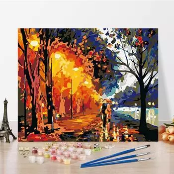 DIY Картина по номерам Ремесла Числа Живопись Искусство Домашнее украшение Цифровая живопись маслом Хобби 40x50cm no frame