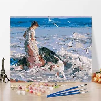 DIY Картина по номерам Ремесла Хобби Искусство Домашнее украшение Цифровая картина маслом Живопись по номерам 40x50cm no frame