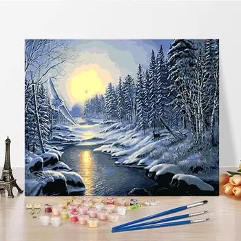 DIY Картина по номерам Ремесла Хобби Украшение дома Искусство Цифровая картина маслом Живопись по номерам 40x50cm no frame