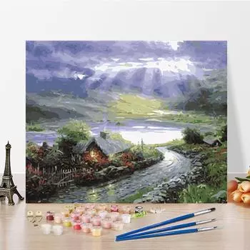 DIY картина по номерам ремесла искусство цифровая картина маслом украшение дома цифры живопись хобби 40x50cm no frame