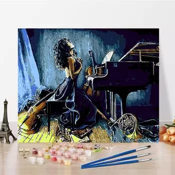 DIY картина по номерам ремесла искусство цифровая картина маслом цифры живопись украшение дома хобби 40x50cm no frame