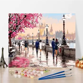 DIY картина по номерам ремесла искусство цифры живопись хобби цифровая картина маслом украшение дома 40x50cm no frame