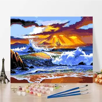 DIY картина по номерам ремесла украшения дома искусство цифровая картина маслом цифры живопись хобби 40x50cm no frame