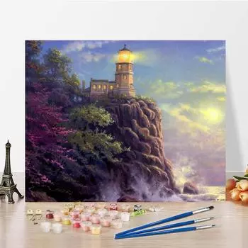 DIY Картина по номерам Ручная роспись чисел Картина маслом Украшение дома Холст Цифровая картина маслом 40x50cm no frame