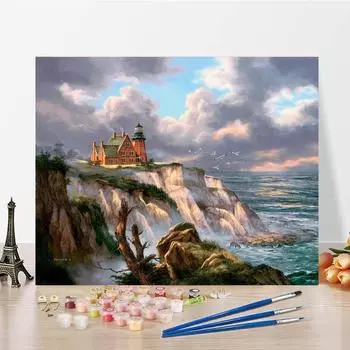 DIY Картина по номерам Ручная роспись чисел Картина маслом Цифровая картина маслом Холст Украшение дома 40x50cm no frame