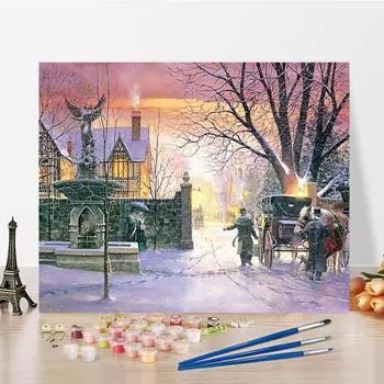 DIY Картина по номерам Ручная роспись Цифровая картина маслом Украшение дома Холст Номера Картина маслом 40x50cm no frame