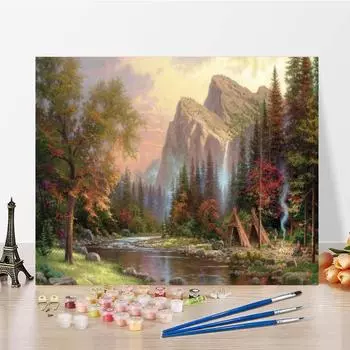 DIY картина по номерам ручная роспись цифровая картина маслом цифры картина маслом холст украшение дома 40x50cm no frame