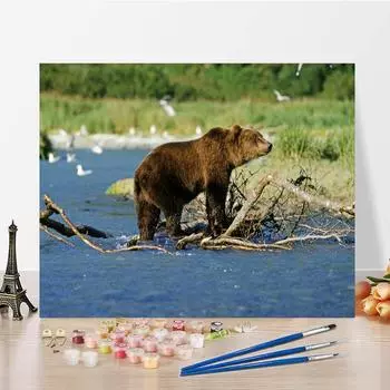 DIY Картина по номерам Ручная роспись Цифровая масляная живопись Цифры Картина маслом Домашнее украшение Холст 40x50cm no frame