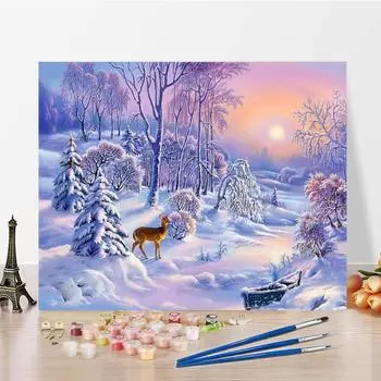 DIY картина по номерам ручная роспись цифровая картина маслом холст украшение дома цифры картина маслом 40x50cm no frame