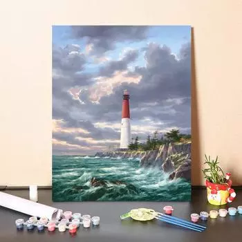 DIY Картина по номерам Ручная роспись Домашнее украшение Цифровая картина маслом Холст Цифры Картина маслом 40x50cm no frame