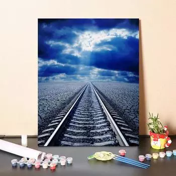 DIY Картина по номерам Ручная роспись на холсте Цифровая живопись маслом Домашнее украшение Цифровая живопись маслом 40x50cm no frame