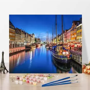 DIY Картина по номерам Украшение дома Цифровая картина маслом Холст Ручная роспись чисел Картина маслом 40x50cm no frame