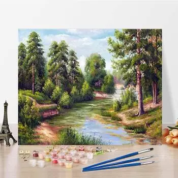 DIY Картина по номерам Украшение дома Искусство Холст Номера Картина маслом Цифровая картина маслом 40x50cm no frame