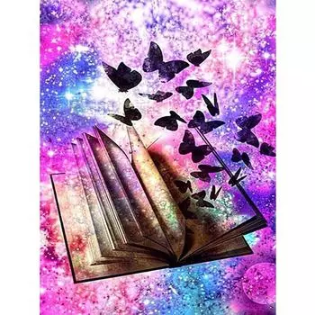 DIY картина с алмазным украшением дома птица смола дрель мозаика вышивка бабочка полный Full Round 20x25CM
