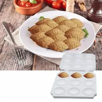 DIY Kibbeh Roll Moulds Manual Meatloaf Mold Kitchen Gadget Meatball Maker International Students 4 Grids