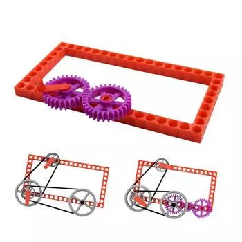 DIY Kit Gear Шкив Физика Игрушки для детей Образовательные технологии Наука Экспериментальные наборы Обучающие игрушки Пластиковая модель Сборка