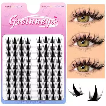 DIY кластеры накладные ресницы кластеры наращивание отдельные ресницы кластер натуральные сегментированные ресницы пучки