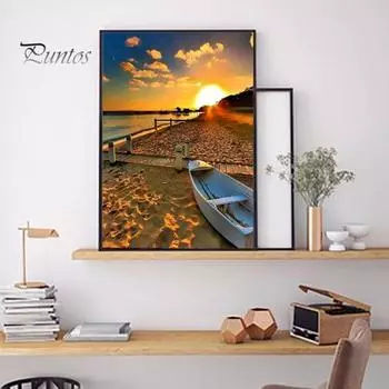 DIY комплект алмазной живописи блестящий яркий цвет пейзаж для начинающих алмазная живопись художественные ремесла украшение дома фиолетовый