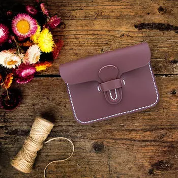 DIY кошелек сумка набор держатель для карт шитье ретро швейные мини-наборы кошелек ручной работы dark brown