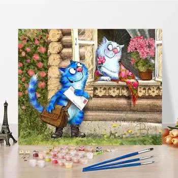 DIY краска по номерам холст номера картина маслом искусство цифровая картина маслом украшение дома