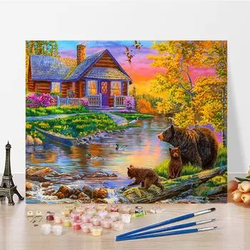 DIY краска по номерам набор для рисования маслом холст DIY картина маслом по номерам настенные художественные украшения для дома подарок искусство и хобби