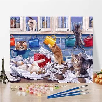 DIY краска по номерам набор для рисования маслом холст DIY картина маслом по номерам настенные художественные украшения для дома подарок искусство и хобби 40x50cm no frame