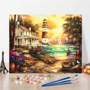 DIY краска по номерам набор для рисования маслом холст DIY картина маслом по номерам настенные художественные украшения для дома подарок искусство и хобби 40x50cm no frame