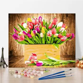 DIY краска по номерам набор для рисования маслом холст DIY картина маслом по номерам настенные художественные украшения для дома подарок искусство и хобби 40x50cm no frame