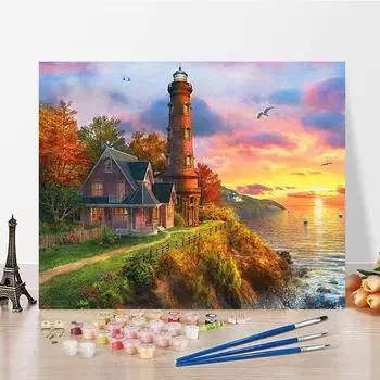 DIY краска по номерам набор для рисования маслом холст DIY картина маслом по номерам настенные художественные украшения для дома подарок искусство и хобби 40x50cm no frame