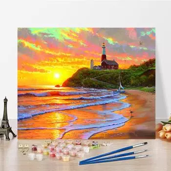 DIY краска по номерам набор для рисования маслом холст DIY картина маслом по номерам настенные художественные украшения для дома подарок искусство и хобби 40x50cm no frame