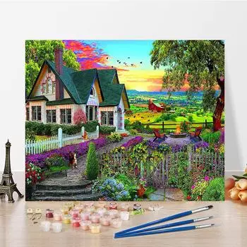 DIY краска по номерам набор для рисования маслом холст DIY картина маслом по номерам настенные художественные украшения для дома подарок искусство и хобби