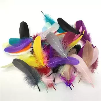 DIY красочные перья Ловец снов украшения дома гусиные перья темно-розовый