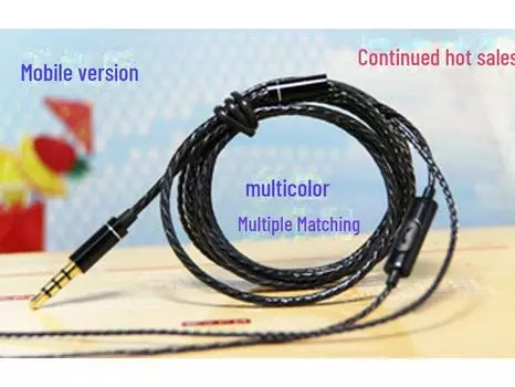 DIY кристально-черный кабель для наушников с микрофоном для мобильных телефонов