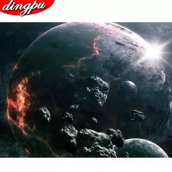 DIY Кристалл Полный 5D Алмазная картина Наборы для вышивки крестом Художественная мозаика Круглый горный хрусталь 20X30CM