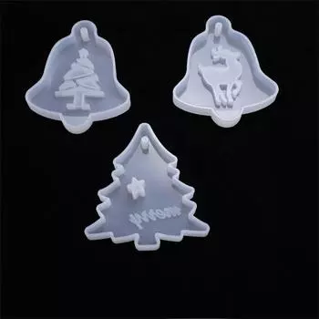 DIY кристалл силиконовая форма кулон мешок орнамент листинг Рождественская елка Лось клей плесень украшения 1