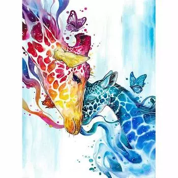 Diy Круглая дрель Алмазная картина Вышивка крестиком Мозаика Алмазная вышивка 20X30CM