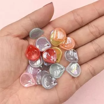 DIY лепестки цветов заколка серьги браслет кулон для изготовления ювелирных изделий аксессуары AB цвета 13,5*14,8 мм очаровательные бусины 20 шт. синий