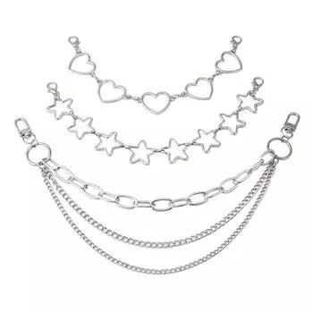 Diy Личность Бабочка Сердце Звезда Подвеска Сумка На Ремне Металлической Цепи