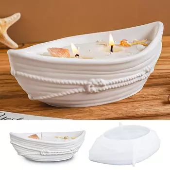DIY лодка свеча чаша силиконовая форма цементный поднос для хранения формы ароматическая гипсовая чашка смола бетон цветочная горшок литейная форма домашний декор