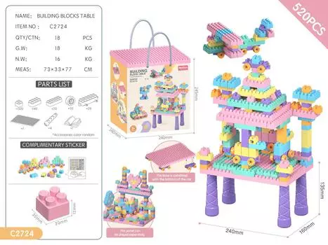 DIY Macaroon Fun Particles Building Block Toy Set Родитель и ребенок Девочки Сборка развивающих игрушек