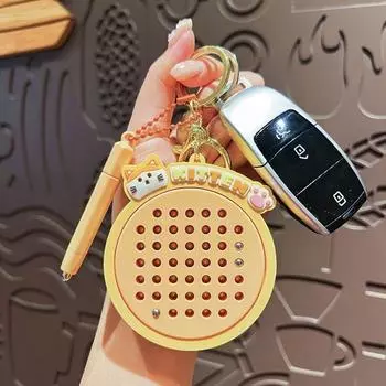 DIY Магнитная доска для рисования Брелок Расслабляющая игрушка Креативный кулон в виде кошки Мини Забавный брелок Игрушка для вечеринки фиолетовый