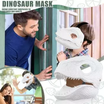 DIY маска динозавра подарки карнавальные подарки маска ребенок синий аксессуары динозавра