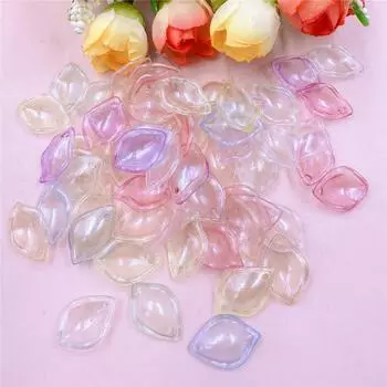 DIY Материал Изготовление ювелирных изделий Бусины 200 шт./компл. Порошковые блестящие подвески для волос Серьги Ювелирные изделия 13,3 мм*19,6 мм Креативные листья DIY Браслет Акриловый кулон разноцветный