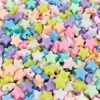 DIY материалы ручной работы Ювелирные аксессуары браслет ожерелье бусины кремовый 100 шт. пятиконечная звезда макарон цветной ювелирный аксессуар жёлтый