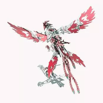 DIY Механическая Собранная Модель Феникса Металлическая 3D Головоломка Обучающая Игрушка Подарок для Детей Phoenix
