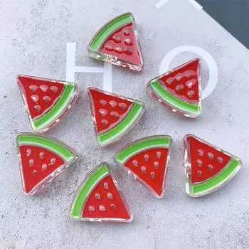 DIY милые 3 шт. клубника ананас акриловые бусины красочные ожерелье браслет фурнитура капает масло для изготовления ювелирных изделий подвеска в виде арбуза Strawberry жёлтый