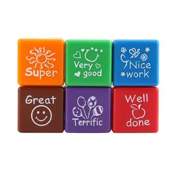 DIY милый мультфильм самостоятельно чернила мотивационные печати хвала награды марки поощрения игрушки