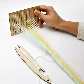 DIY Мини Гобеленовый Стол Деревянный Ткацкий Станок Резинки Для Ткачества Шнуровочная Машина Вязать Деревянную Гребень Детские Игрушки Материал Набор